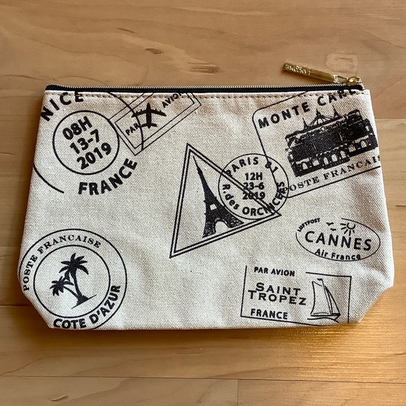 Lancome Cosmetic Bag Canvas France Travel ✈️ - Picture 2 of 3